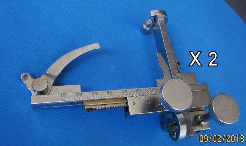 X Y MECHANICAL STAGE BRASS HEAVY  X  2  W/GRADUATION  MICROSCOPE SLIDE CARRIER