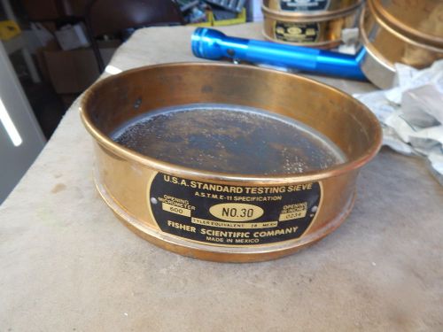 U.S. Standard Testing Sieve  &#034;Fisher Scientific &#034; # 30