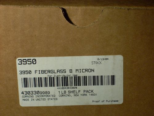 Corning life sciences 3950 pyrex high purity 9989 glass 8 micron fiber filter lb for sale