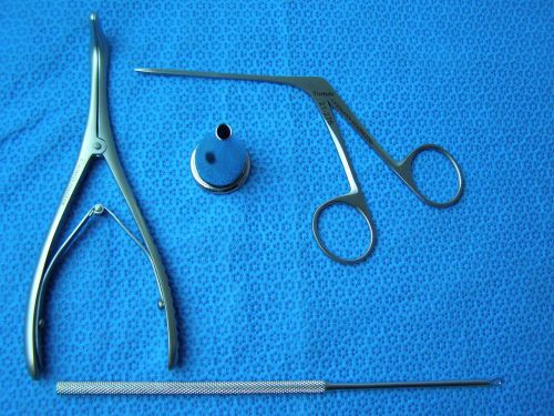 4pc Set Micro Alligator 3&#034; Baby Nasal Speculum,Ear Loop ENT Nasal Instruments