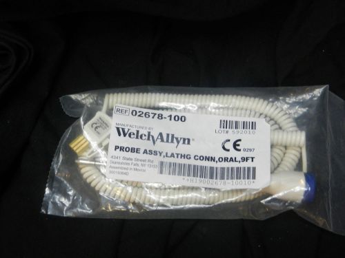 NEW Welch Allyn Probe Assy, Lathg, Conn, Oral 02678-100 - 9FT, Spot Vital Signs