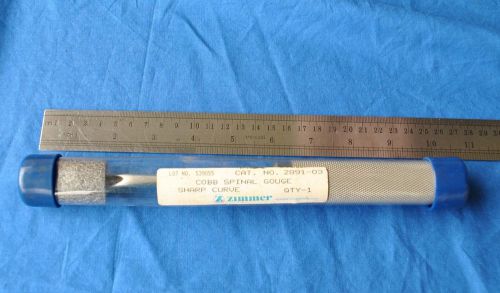 Zimmer 2891-03 Cobb Spinal Gouge Bone Gouge Orthopedic Sharp Curved NEW