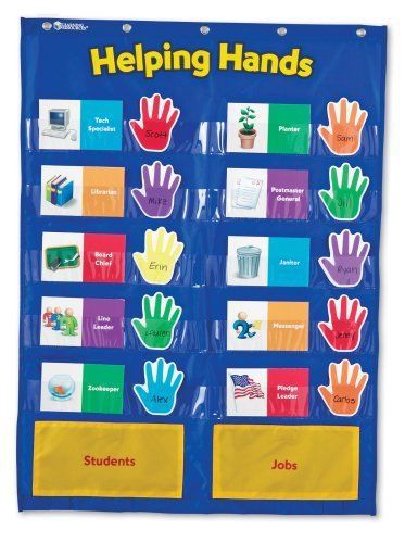 Learning resources helping hands pocket chart ler2903 for sale