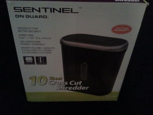 Sentinel - 10 Sheet Cross Cut Paper Shredder FX100B