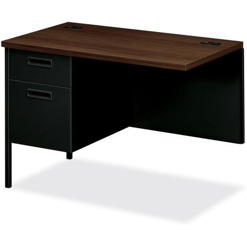 Metro Classic Series Workstation Return, Left, 42w x 24d, Columbian Walnut/Black