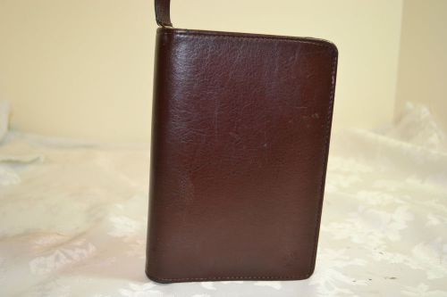 BROWN FRANKLIN COVEY POCKET PLANNER BINDER W-ZIPPER AROUND