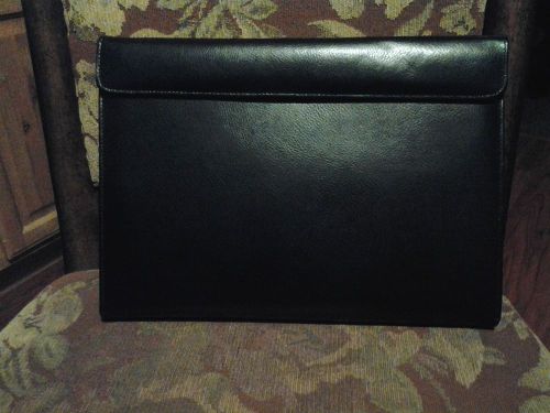 DOCUMENT HOLDER/ORGANIZER BLACK BAINDED LEATHER.