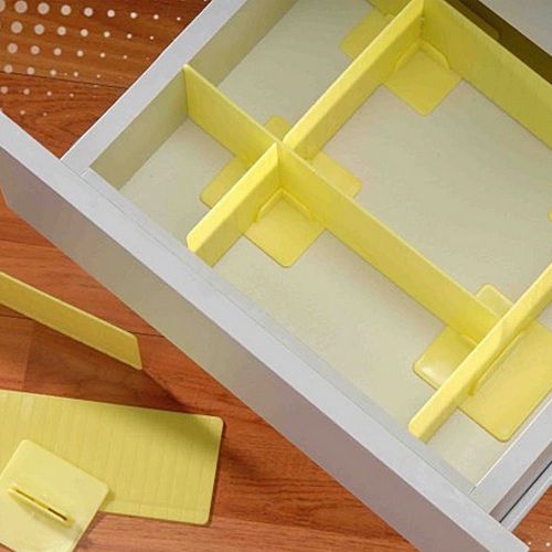 Home DIY Plastic Grid Drawer Adjustable Divider Container Storage Organizer