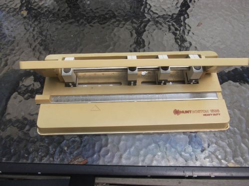 HUNT BOSTON 1535 HEAVY DUTY 2 3 4 HOLE PUNCHER ADJUSTABLE