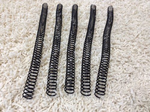 Lot of Ten 14 mm Black Plastic Spiral Coil Binding 12&#034; 4:1 10 Count