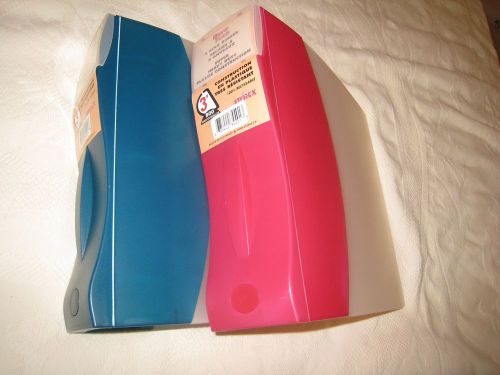 LOT of 2 (3 inch binders) 3 Ring presentation, Pink &amp; Blue