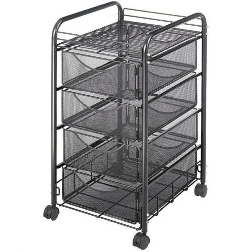 Safco Onyx Mesh 4-drawer File Cart Brand New!