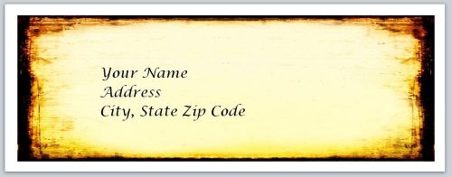 30 Burnt Border Personalized Return Address Labels Buy 3 get 1 free (bo96)