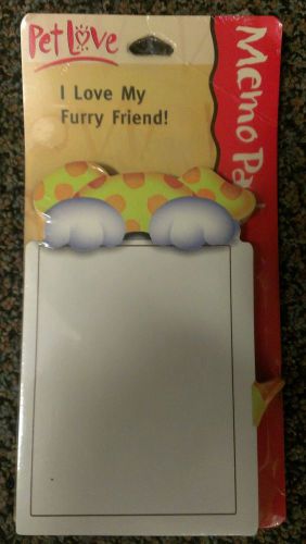 NIP! HALLMARK I Love My Furry Friend &#039;Pet Love&#039; Memo Pad Stocking Stuffer