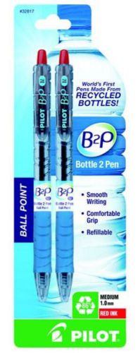 Pilot B2P Ball Point Retractable Medium 2 Count Red