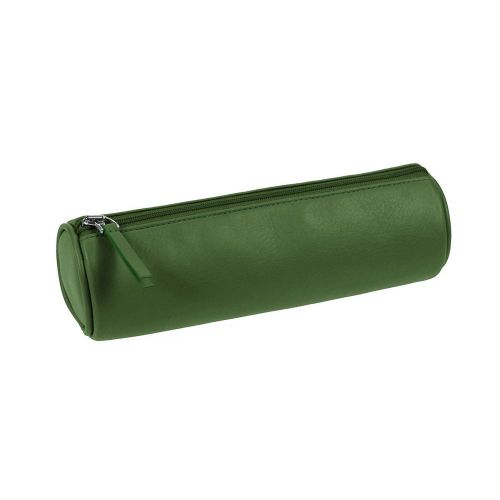 Round pencil holder - Light Green - Smooth Calfskin - Leather