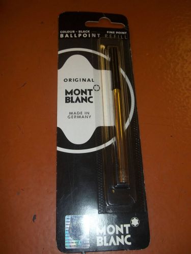 1 Genuine Montblanc Original  Ballpoint Refills, Black, Fine, (15151)