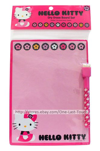 HELLO KITTY By Sanrio 2pc DRY ERASE BOARD SET 8&#034;x6&#034; Board w/Magnet+Marker NEW!