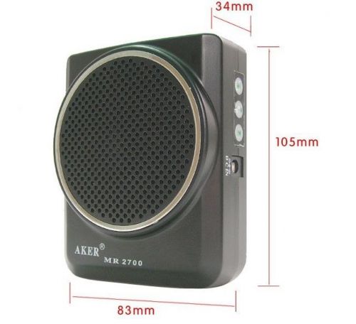 New aker mr2700 12w waistband portable pa voice amplifier booster mp3 speaker fm for sale
