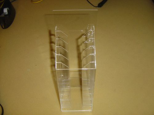 LOT of 8 - CLEAR ACRYLIC 6 TIER CATALOG/BROCHURE HOLDERS