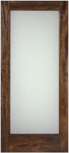 1 - Unfinished Mahogany 1-Lite Dual White Lami Glass