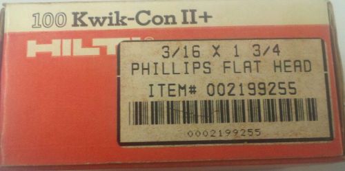 Hilti concrete screws 3/16 x 1 3/4