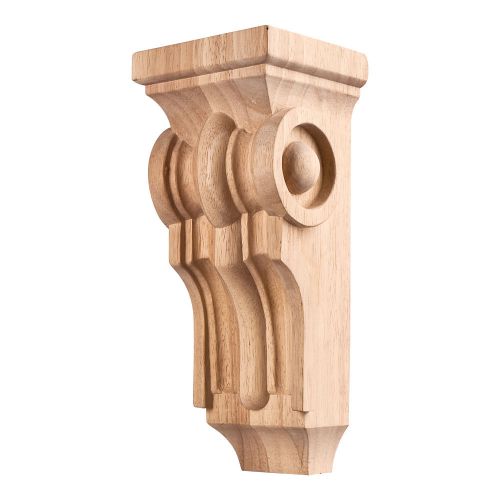 French Romanesque Corbel.  4&#034; x 4&#034; x 10&#034;.   Rubberwood.