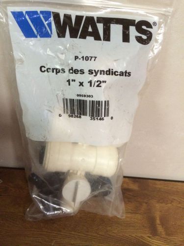 Watt&#039;s  dual stem body p-1077 quick connect sea tech series 35 fittings 1&#034; x 1/2 for sale