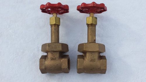 MILWAUKEE VALVE 3/4&#034; BRASS GATE VALVE 200 SWP, 400 WOG , Manual, Inline, 2 ea.