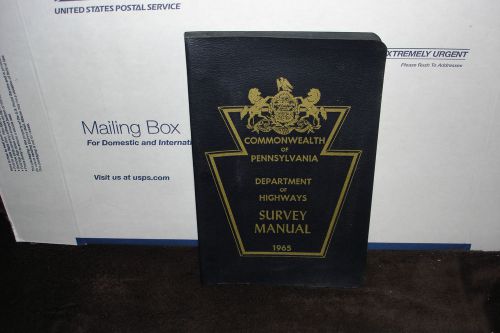 1965 PENNSYLVANIA DEPT. OF HIGHWAYS LAND SURVEYING MANUAL, OFFICIAL ITEM!!!!!!!