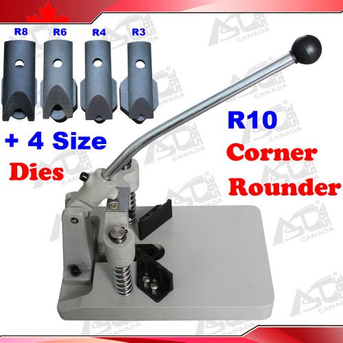 All steel heavy r10(3/8&#034;) corner rounder punch cutter +r3 r4 r6 r8 4 die blades for sale