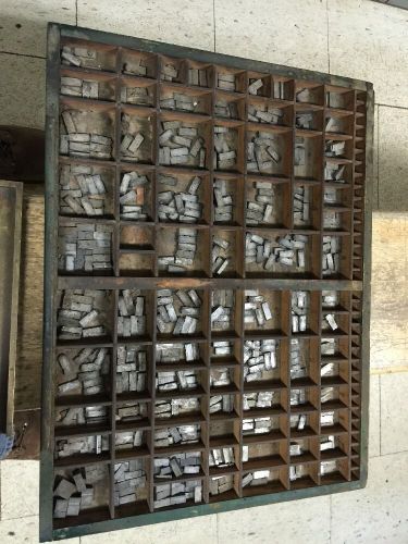 VINTAGE 24PT FLASH LETTERPRESS TYPE TRAY CONTENTS