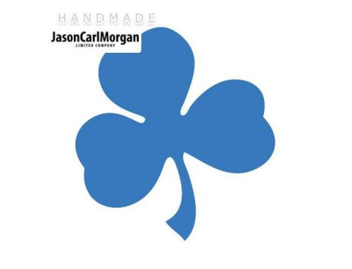 JCM® Iron On Applique Decal, Shamrock Sky Blue