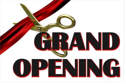 Grand Opening Vinyl Banner /grommets 2ft x 3ft made in USA ribbon  rv23