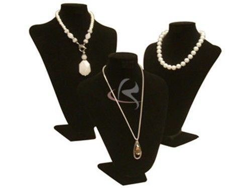 3 necklace stands black pu leather earrings jewelry display #jw-ve-a5+a4+a3 for sale