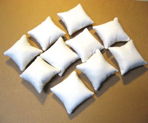 80 Watch Pillow Displays White Faux Leather, Jewelry