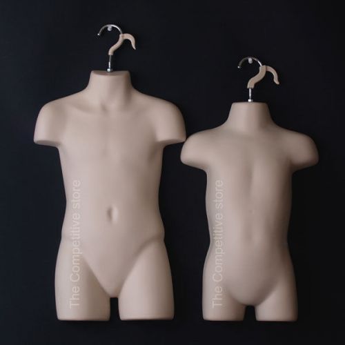 Toddler &amp; child flesh mannequin forms set for boys &amp; girls clothes 18mo-7 sizes for sale