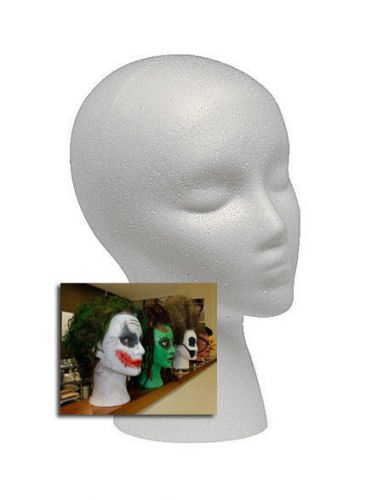 1_ MANNEQUIN/ MANIKIN  STYROFOAM FOAM HEAD  DISPLAY,FEMALE , COSTUMES,HALLOWEEN