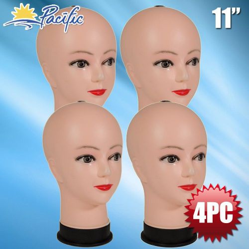 11&#034; PE Plastic MANNEQUIN MANIKIN head wig display hat glasses w2 4PC