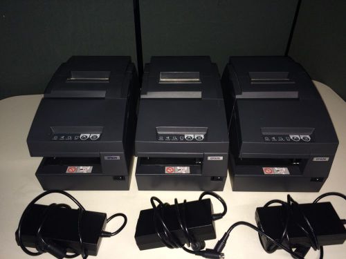 Lot of (3) EPSON TM-H6000III M147G POS receipt printer w/serial &amp; ethernet ports