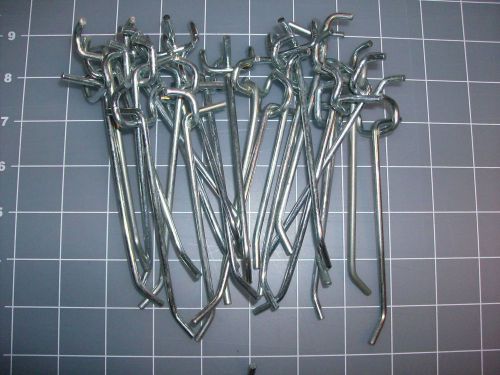 25 pcs 4&#034; PEG BOARD HOOKS Shelf Hanger 4&#034; x 1/8&#034; Garage Storage Hanging Fits 1/4