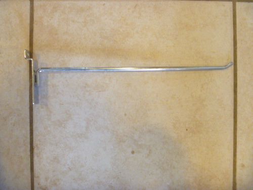 12&#034; Slatwall Slatgrid Panel Display Metal Hook Chrome Lot of 60 Excellent