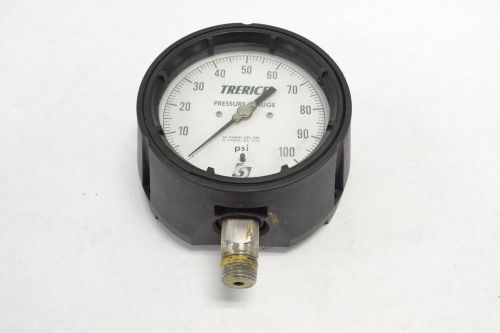 TRERICE 52-2199 PRESSURE 0-100PSI 5 IN DIAL FACE 1/2 IN NPT GAUGE B279192