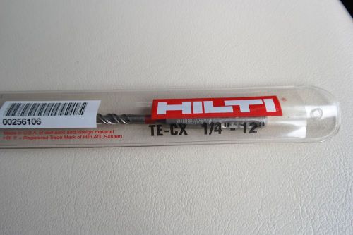 NEW HILTI ROTARY HAMMER DRILL BIT TE-CX SDS PLUS + 1/4&#034; X 12&#034; 256106