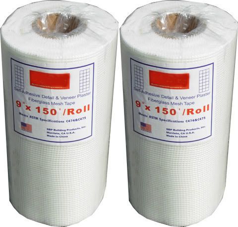 2 ROLLS 9&#034; X 150&#039; FIBATAPE DRYWALL JOINT ADHESIVE TAPES