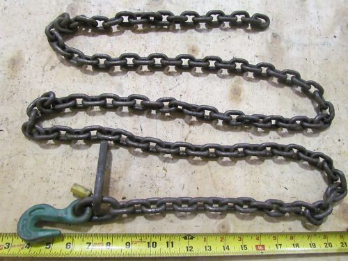 8&#039; 9/32&#034; Grade 80 Chain Grab Hook 1 End 3500 WLL