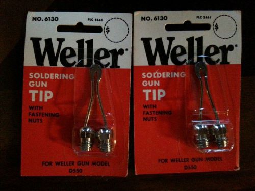 NEW! Weller Soldering Gun SMOOTHING TIP # 6130 with Fastening Nuts - Model D550