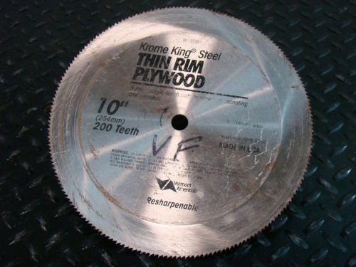 Krome King Steel Thin Rim Plywood 10&#034; 200 Teeth Saw Blade