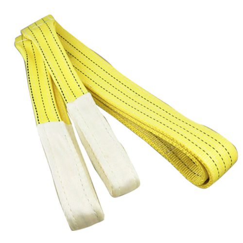 3m Length 73mm Width Eye to Eye Nylon Web Lifting Sling Tow Strap Yellow