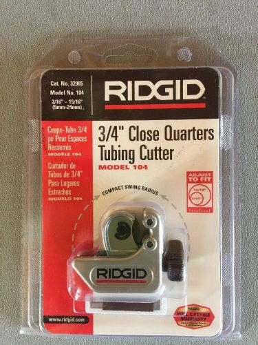 Ridgid midget tubing cutter new in packaging. 104/32985. cuts 3/16&#034;-15/16&#034; for sale